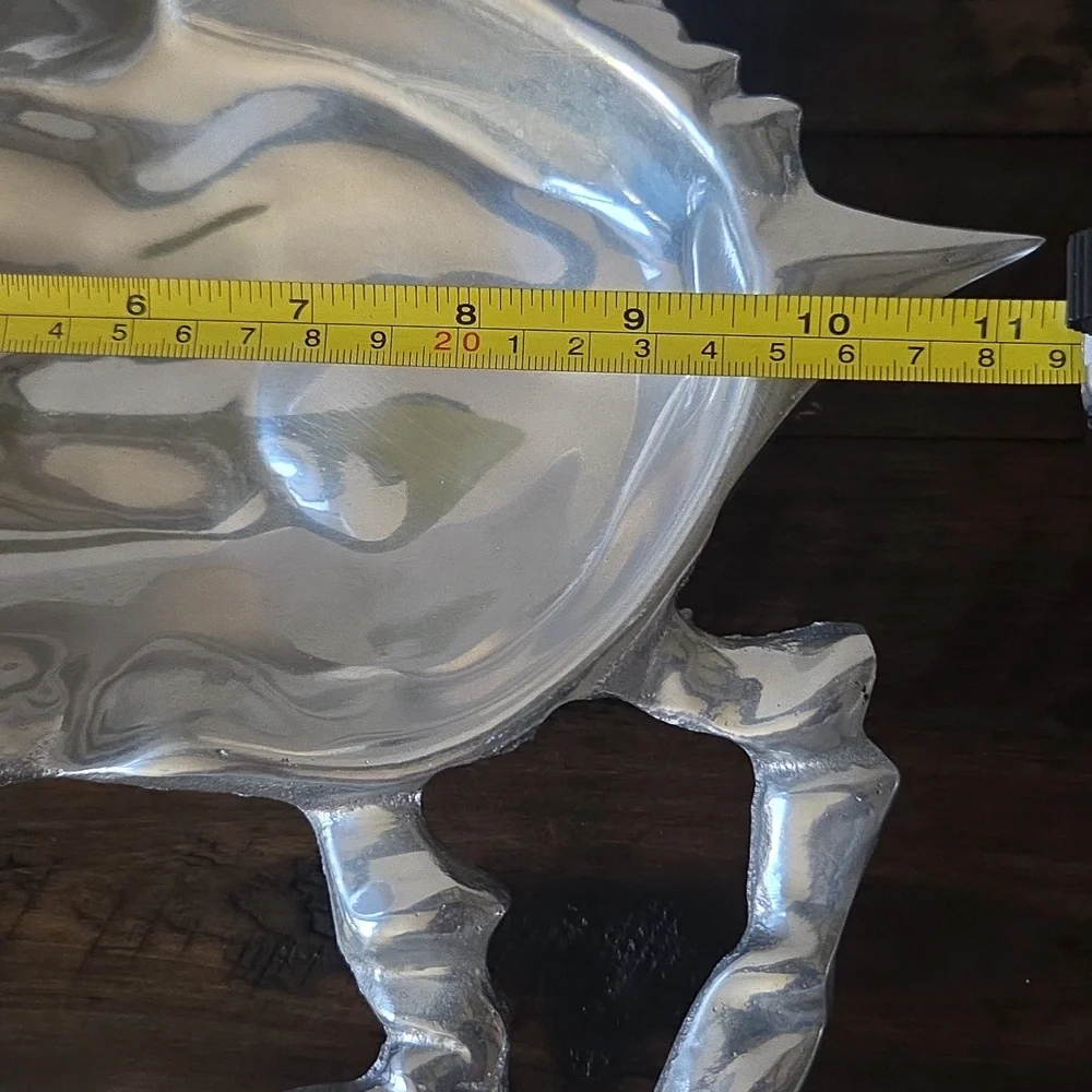 Beautiful Pewter Crab Appetizer Serving Dish. Great Condition!🦀 - Picture 6 of 6